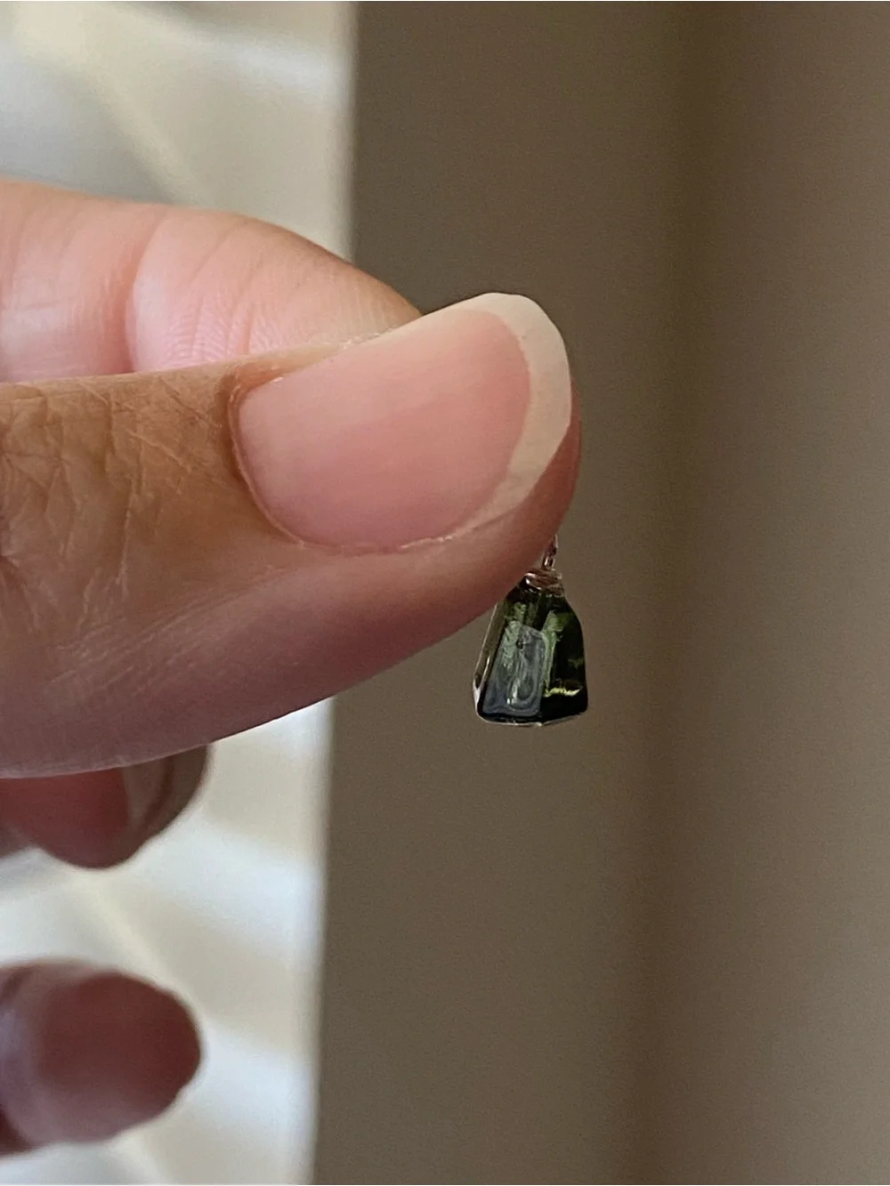 Natural Moldavite Charm or Tektite Pendant | Crystal Collector | S925
